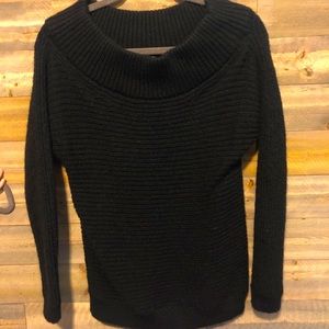 Black off the shoulder sweater